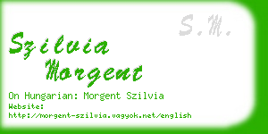 szilvia morgent business card